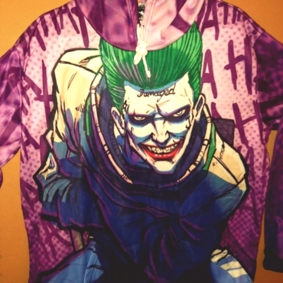 JOKER size XL in US sizing Full graphic front÷back awesome hoodie! NWT graffiti - Picture 3 of 3